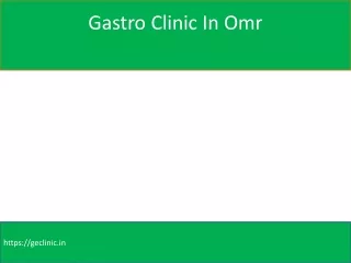 Gastroenterologist Doctor In OMR