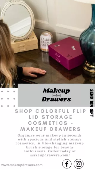 Shop Colorful Flip Lid Storage Cosmetics – Makeup Drawers