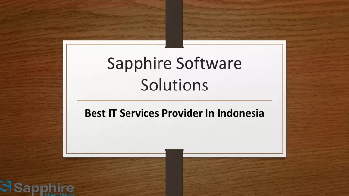 sapphire software solutions