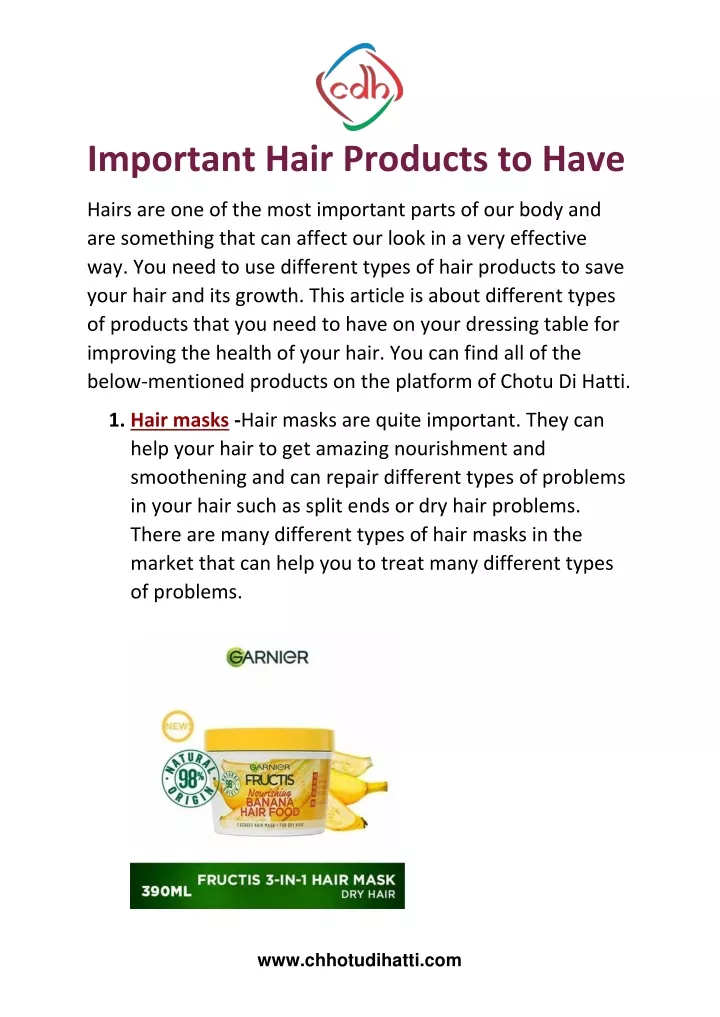 important hair products to have