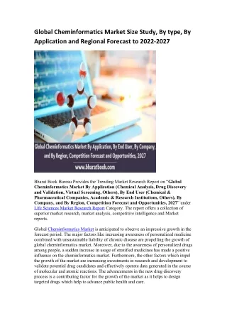 global cheminformatics market size study by type