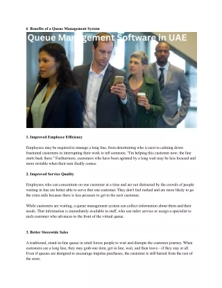 6 benefits of a queue management system