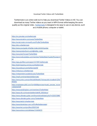 download twitter videos with twittermate