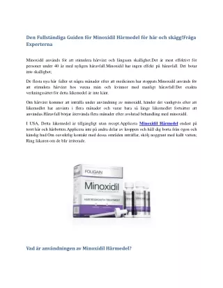 Den Fullständiga Guiden för Minoxidil Hårmedel för hår och skägg!Fråga Experterna ppt