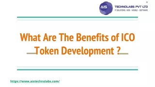 what are the benefits of ico token development