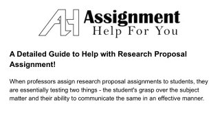 a detailed guide to help with research proposal