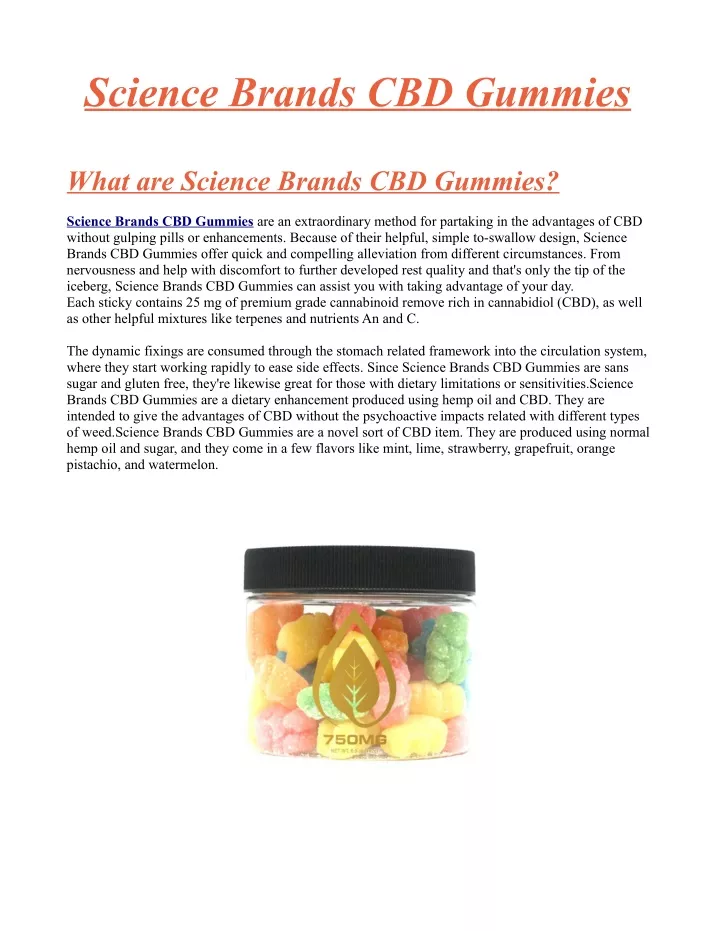 PPT Science Brands CBD Gummies Official] 100 Legitimate PowerPoint