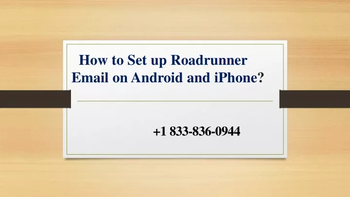 how to set up roadrunner email on android