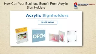 how can your business benefit from acrylic sign holders