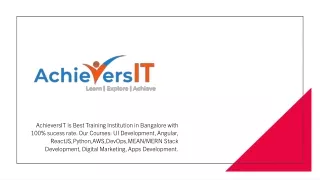 Best MEAN Stack Development Training in Bangalore-Achievers IT