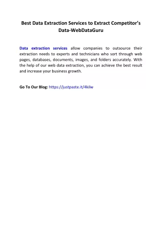 best data extraction services to extract
