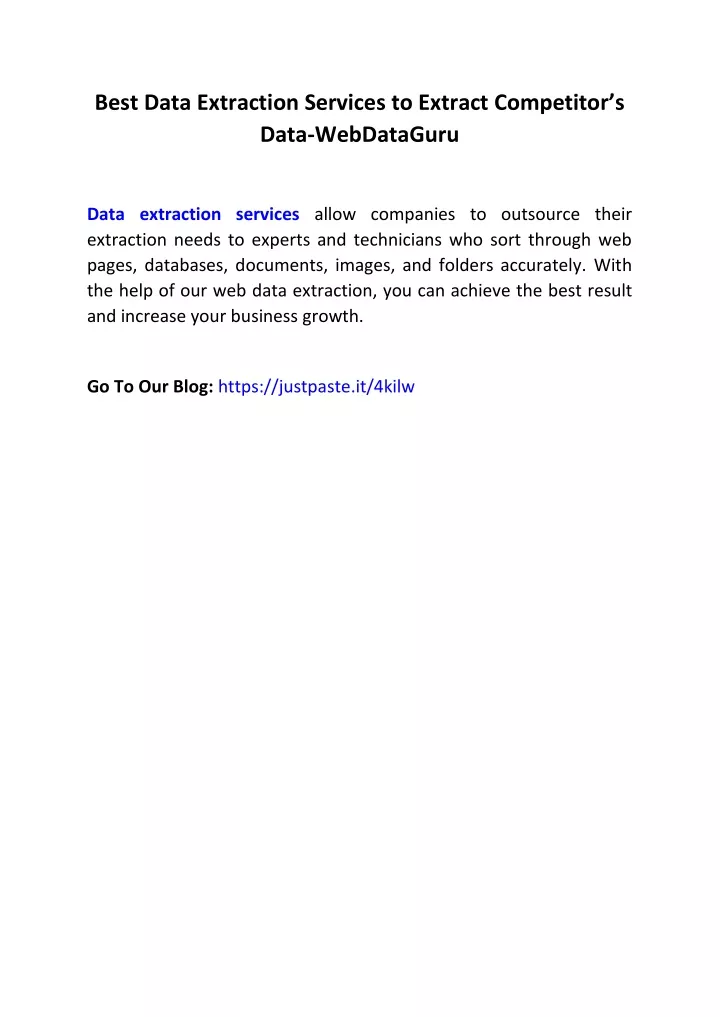 best data extraction services to extract