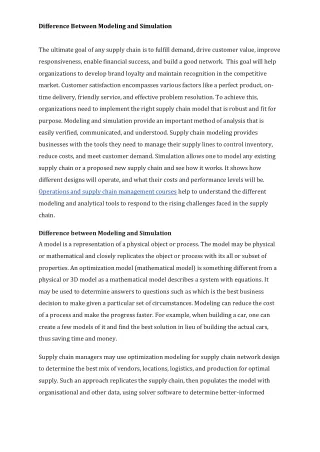 difference between modeling and simulation