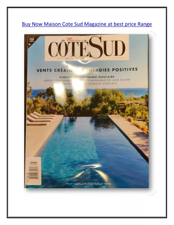 buy now maison cote sud magazine maison cote