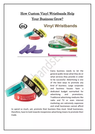Have You Heard custom vinyl wristbands Is Your Best Bet to Grow