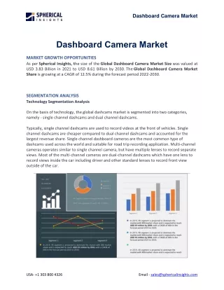 dashboard camera market