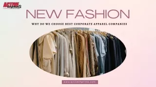 Why Do We Choose Best Corporate Apparel Companies