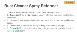 Rust Cleaner Spray Reformer