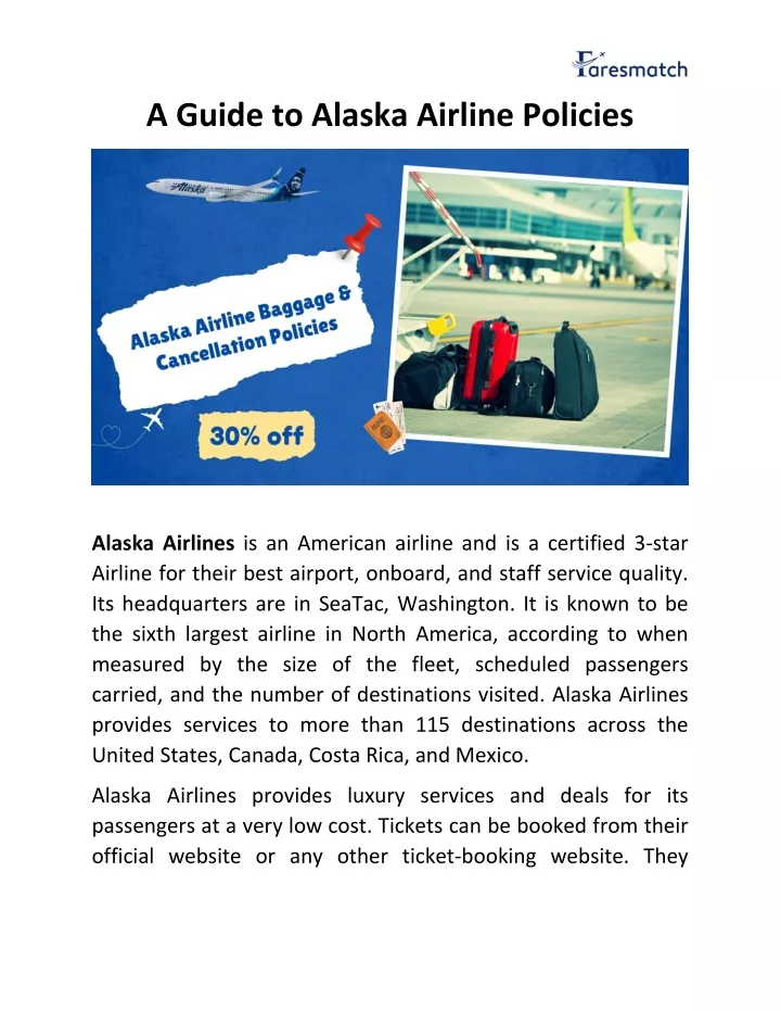 a guide to alaska airline policies