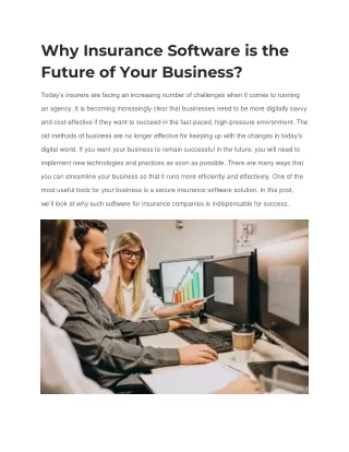 why insurance software is the future of your