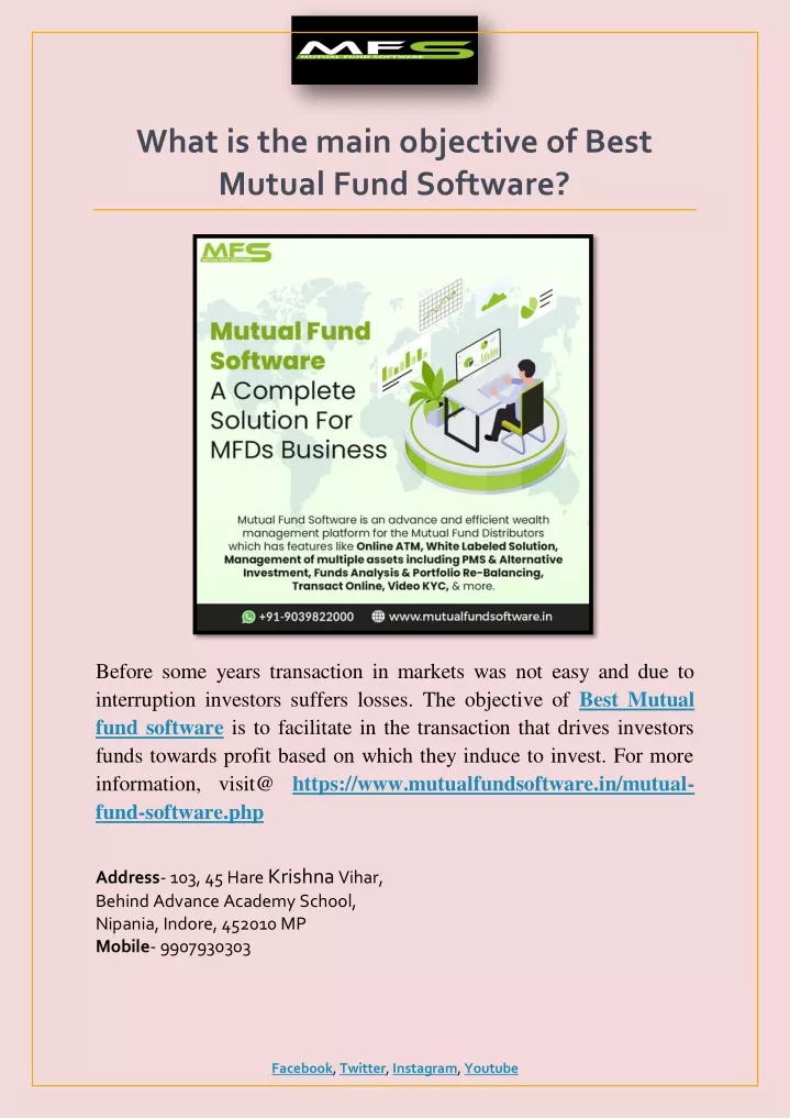 what is the main objective of best mutual fund