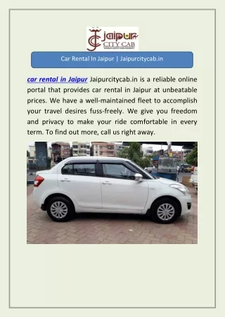 car rental in jaipur jaipurcitycab in