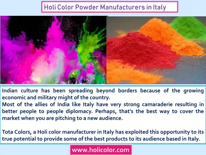 holi color powder manufacturers in italy