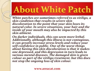 White Patch Removal Surgery in Lucknow