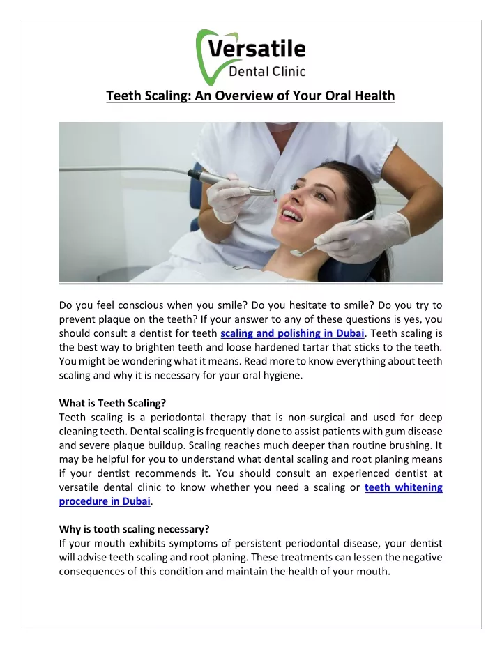 teeth scaling an overview of your oral health