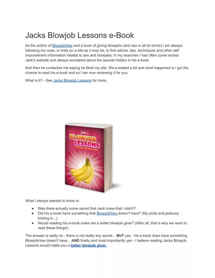 jacks blowjob lessons e book