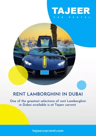 rent lamborghini in dubai
