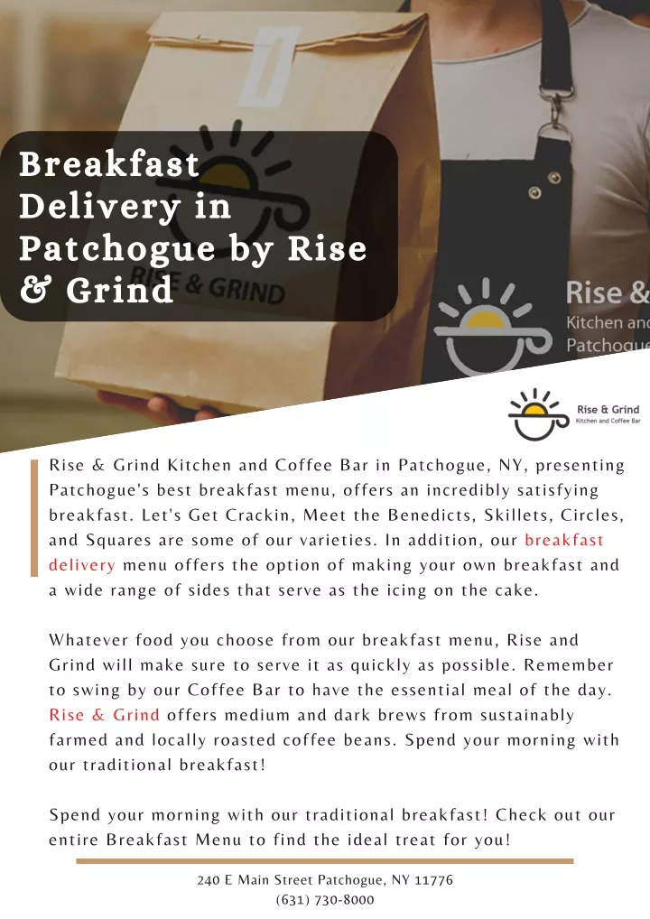 breakfast delivery in patchogue by rise grind