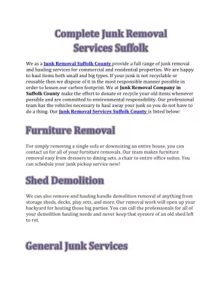 Junk Removal Services ppt