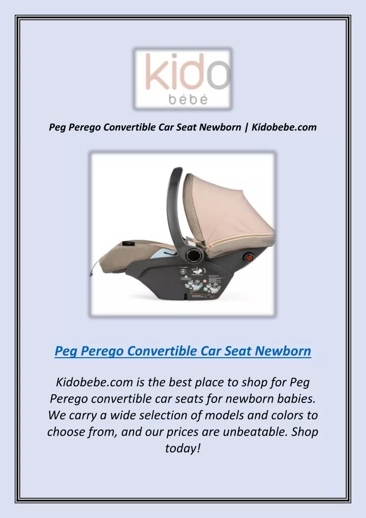 peg perego convertible car seat newborn kidobebe