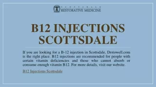 b12 injections scottsdale