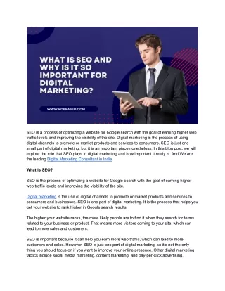seo is a process of optimizing a website