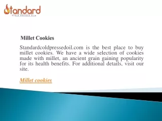 Millet Cookies  Standardcoldpressedoil.com