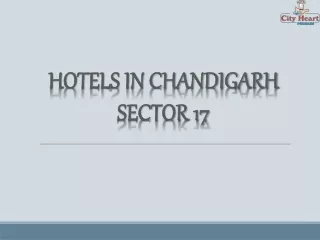 Hotel in Chandigarh sector 17 - Hotel City Heart
