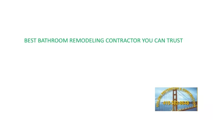 best bathroom remodeling contractor you can trust