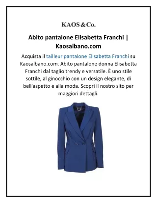 abito pantalone elisabetta franchi kaosalbano com