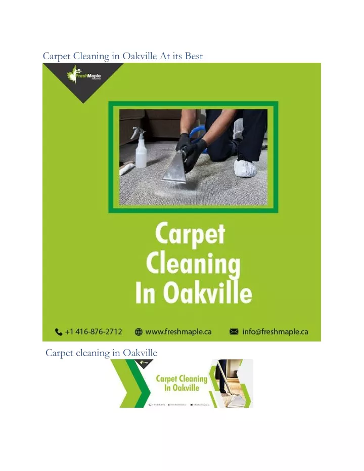 carpet cleaning in oakville at its best