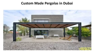 custom made pergolas in dubai