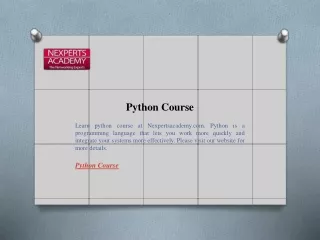 python course