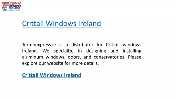 crittall windows ireland