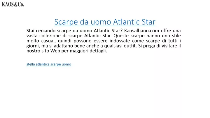 scarpe da uomo atlantic star