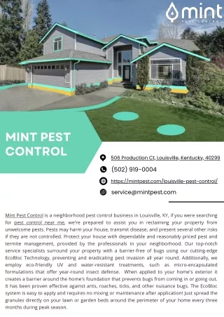 Mint Pest Control