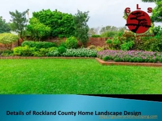 Details of Rockland County Home Landscape Design