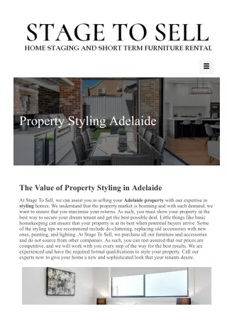 Property Styling Adelaide