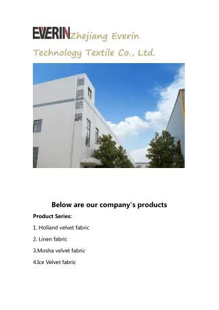 Zhejiang Everin Technology Textile Co., Ltd