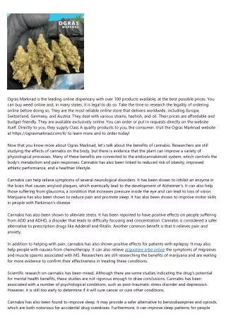 ogras marknad is the leading online dispensary
